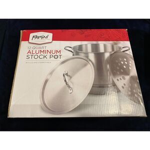 Parini Cookware Aluminum Stock Pot 12 QT NIB